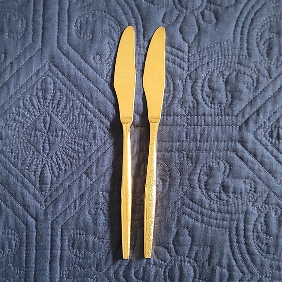 Florentine Gold Plated Flatware. 13 Pieces - Picture 6 of 16